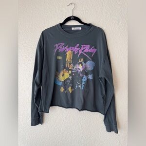 Women’s Prince Daydreamer Women's Purple Rain Cropped Long Sleeve T-Shirt